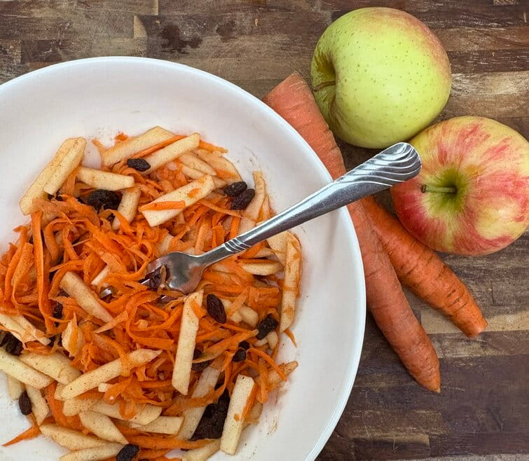 Carrot, Raisin, and Apple Salad