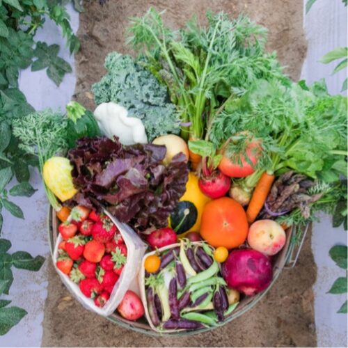 fresh produce in a bag