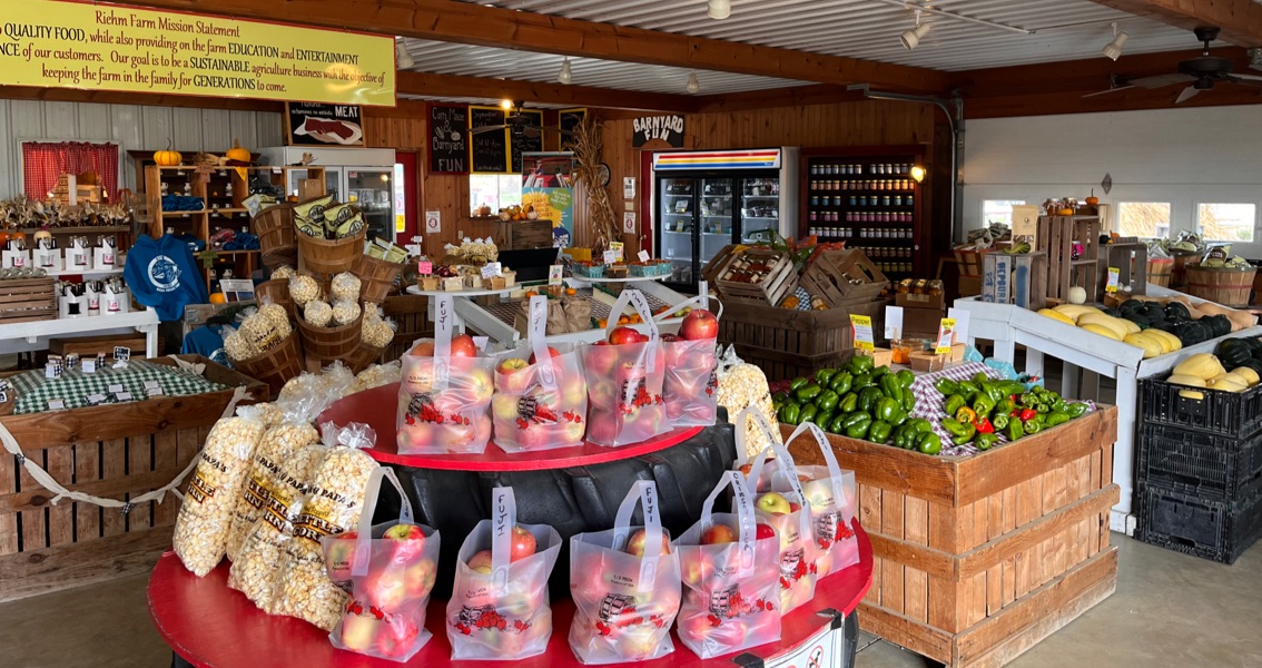 fruits and vegetables stand