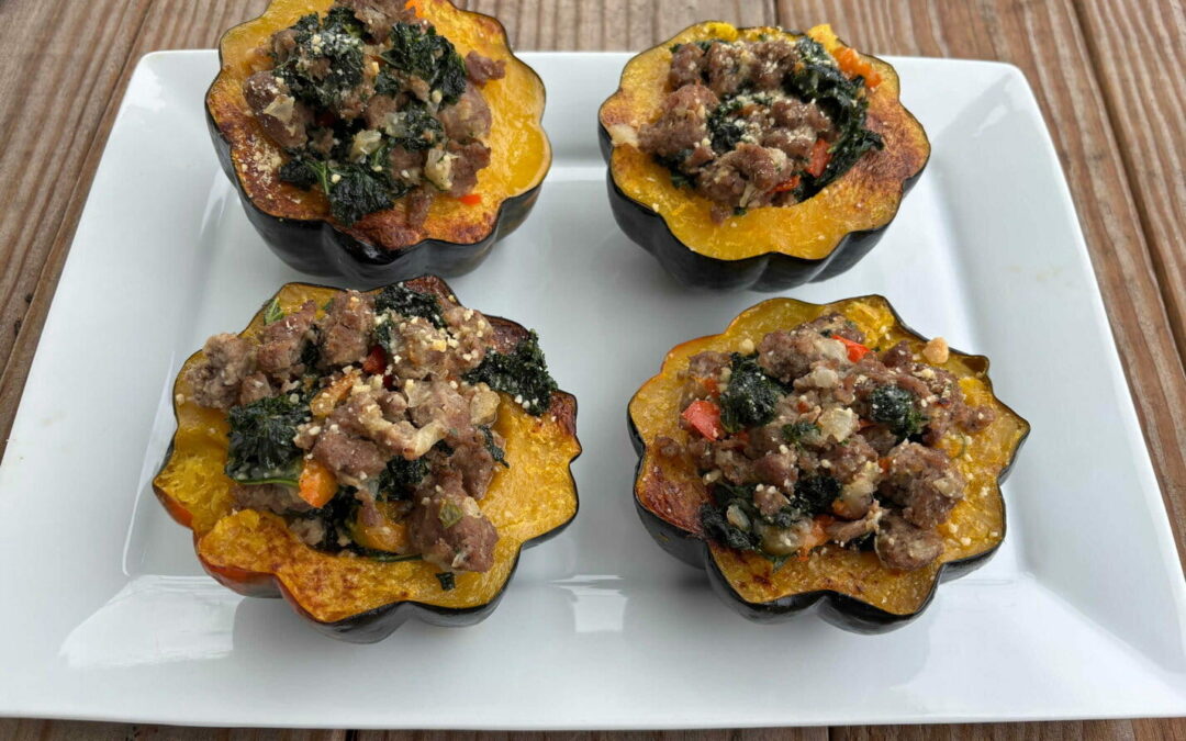 Sausage Stuffed Acorn Squash